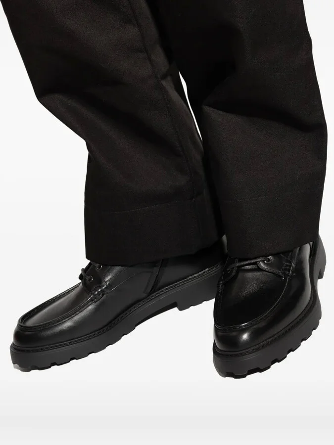 Lace-Up Leather Biker Boots - Image 5