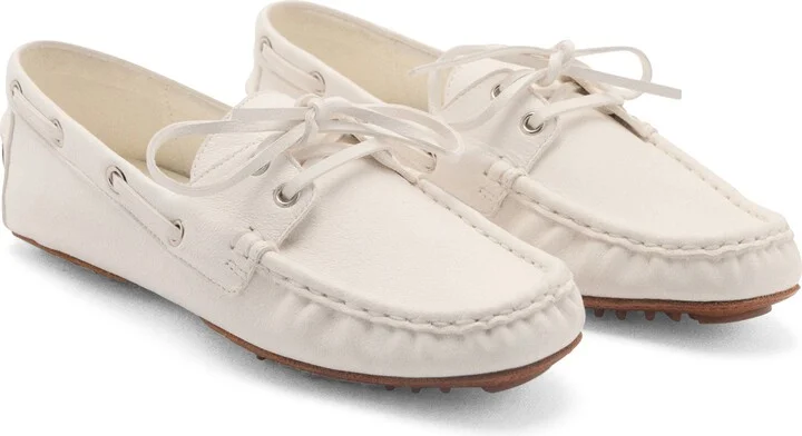 Lace-Up Leather Boat Shoe