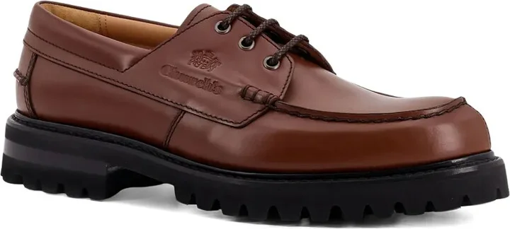 Lace-Up Leather Boat Shoes - Image 2