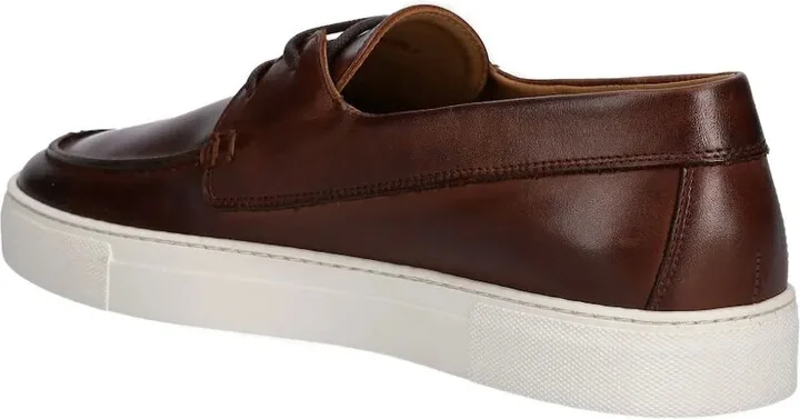Lace-Up Leather Boat Shoes - Image 4