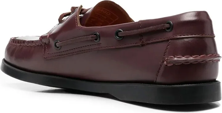 Lace-Up Leather Boat Shoes - Image 3