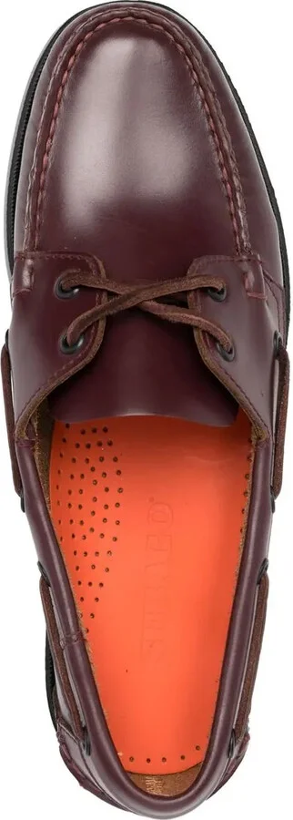 Lace-Up Leather Boat Shoes - Image 4