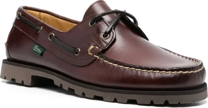 Lace-Up Leather Boat Shoes - Image 2