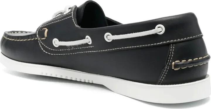 Lace-Up Leather Boat Shoes - Image 3