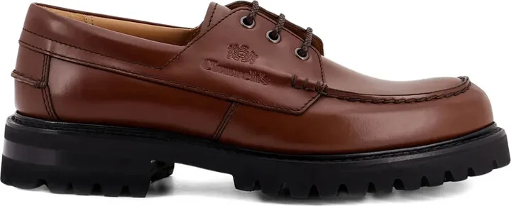 Lace-Up Leather Boat Shoes