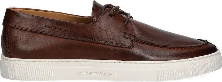 Lace-Up Leather Boat Shoes