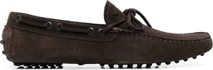 Lace-Up Leather Boat Shoes