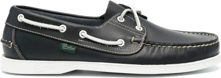 Lace-Up Leather Boat Shoes