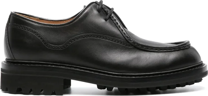 Lace-Up Leather Boat Shoes