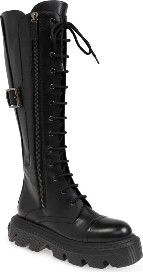 Lace-Up Leather Boots - Image 4