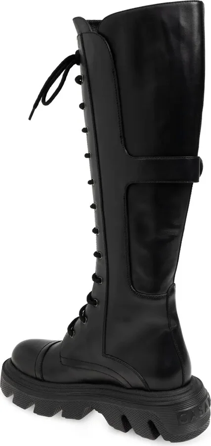 Lace-Up Leather Boots - Image 5