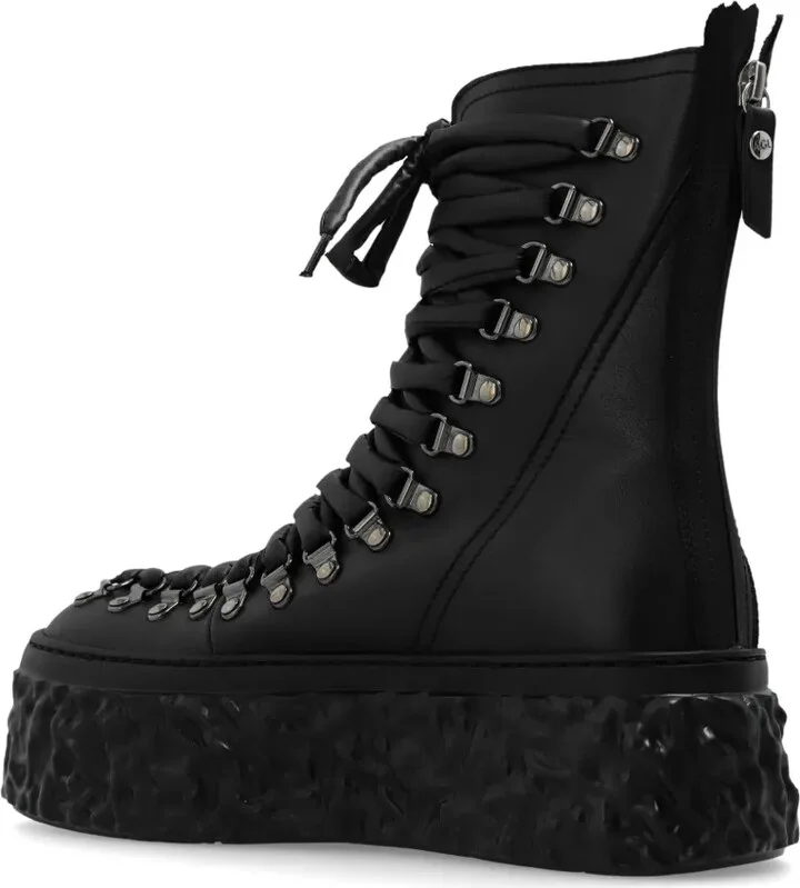 Lace-Up Leather Boots - Image 5