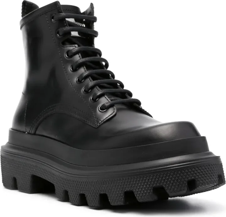 Lace-Up Leather Boots - Image 2