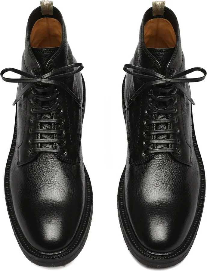 Lace-Up Leather Boots - Image 3