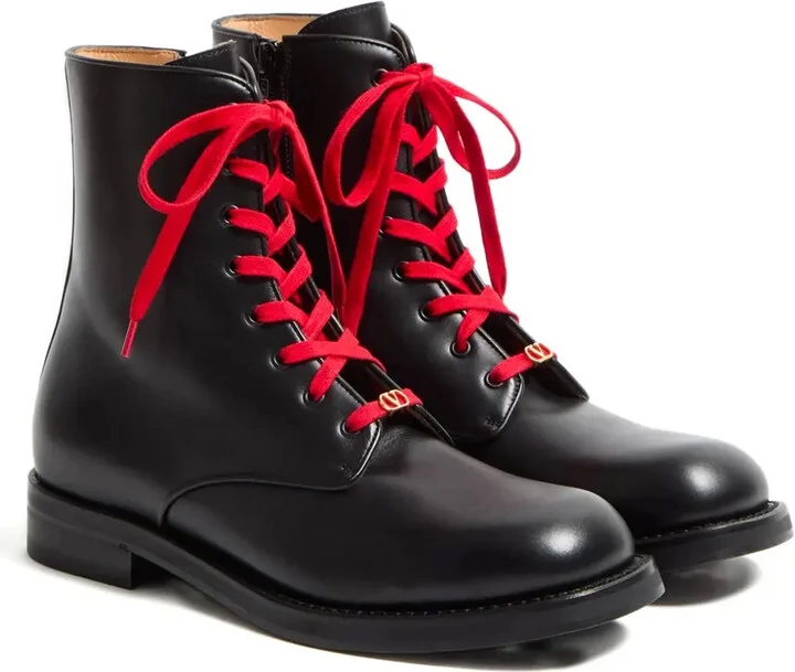 Lace-Up Leather Boots - Image 2