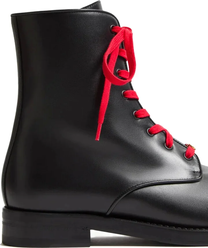 Lace-Up Leather Boots - Image 3