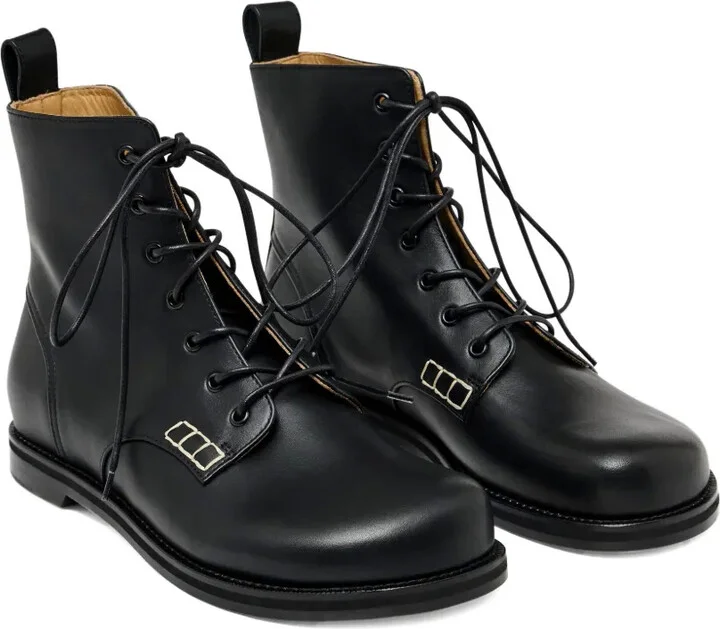 Lace-Up Leather Boots - Image 2