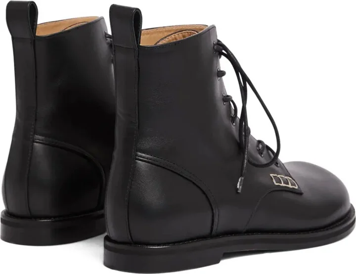 Lace-Up Leather Boots - Image 3