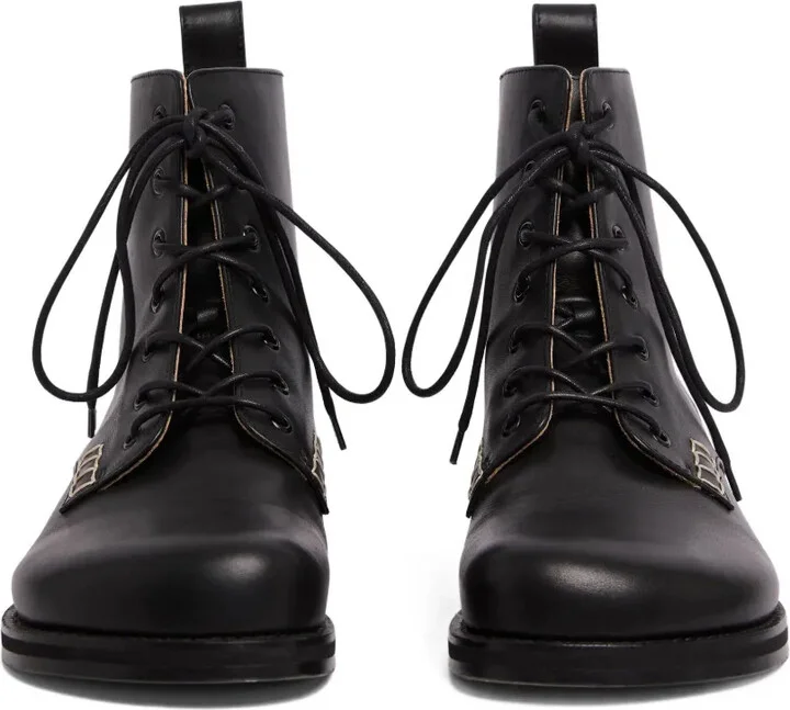 Lace-Up Leather Boots - Image 4