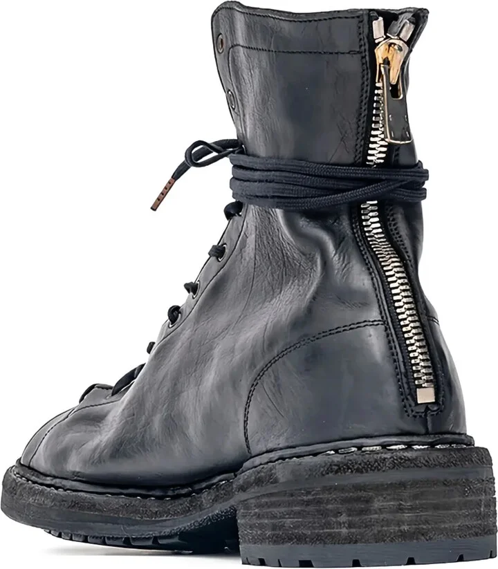 Lace-Up Leather Boots - Image 3