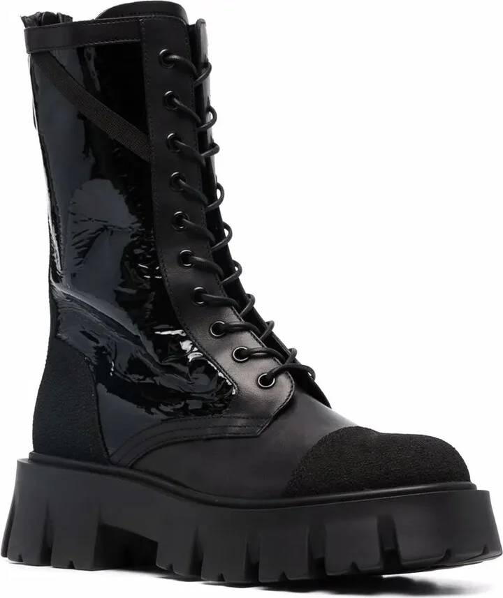 Lace-Up Leather Boots - Image 2