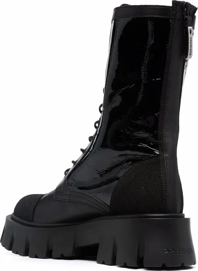 Lace-Up Leather Boots - Image 3