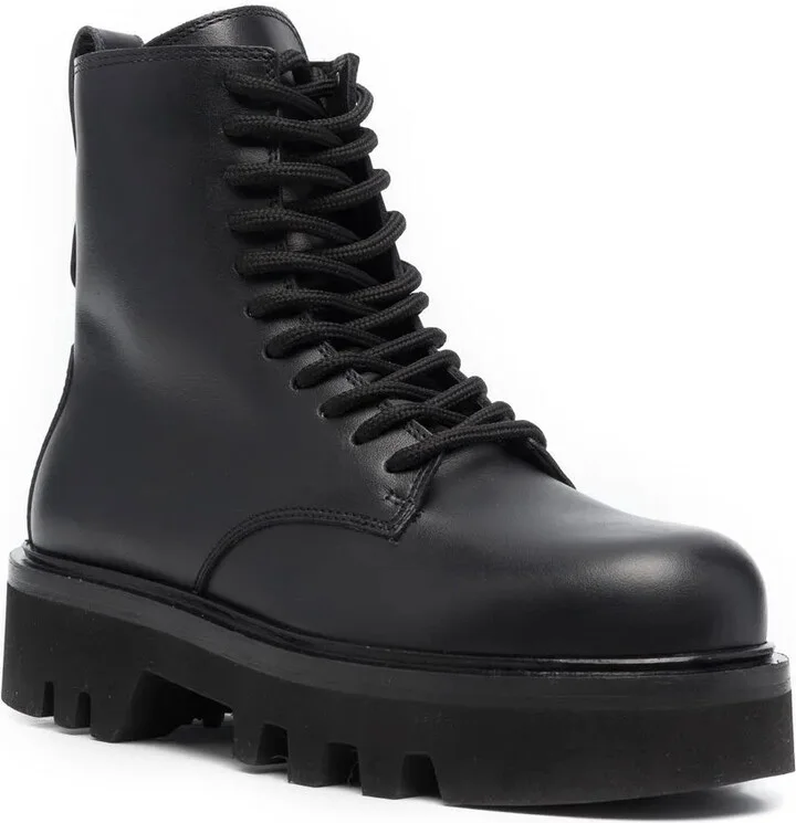 Lace-Up Leather Boots - Image 2