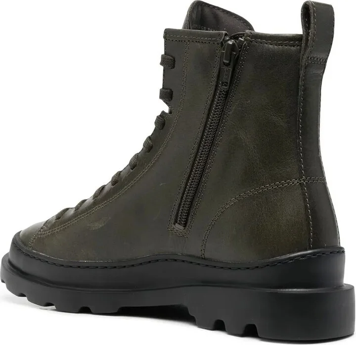 Lace-Up Leather Boots - Image 3