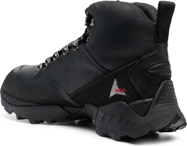 Lace-Up Leather Boots - Image 3