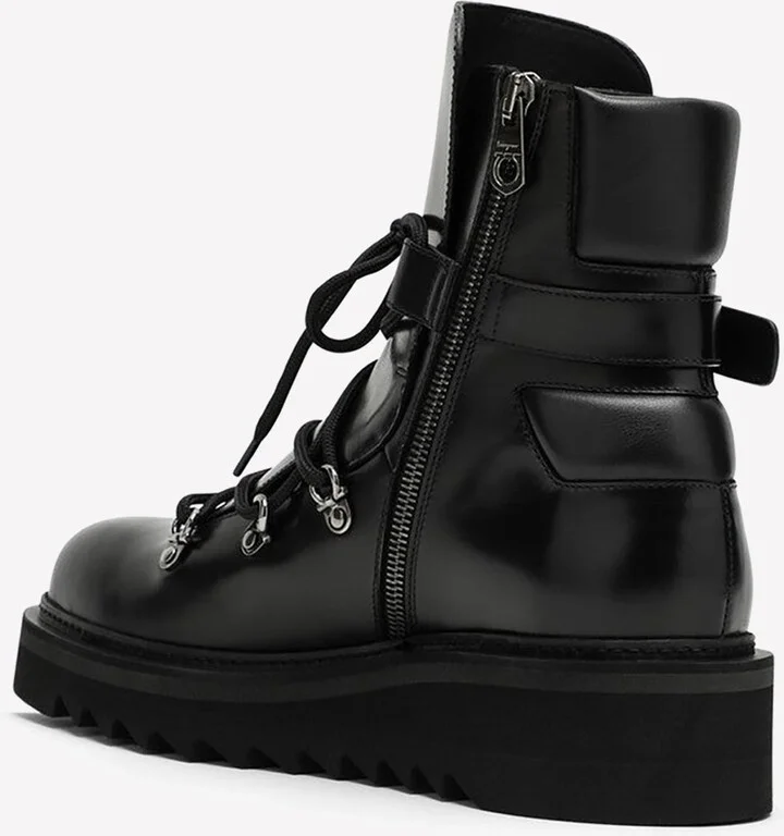 Lace-Up Leather Boots - Image 2
