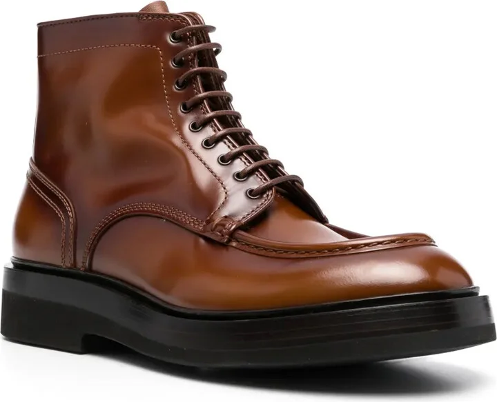 Lace-Up Leather Boots - Image 2
