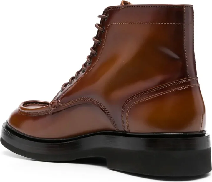 Lace-Up Leather Boots - Image 3
