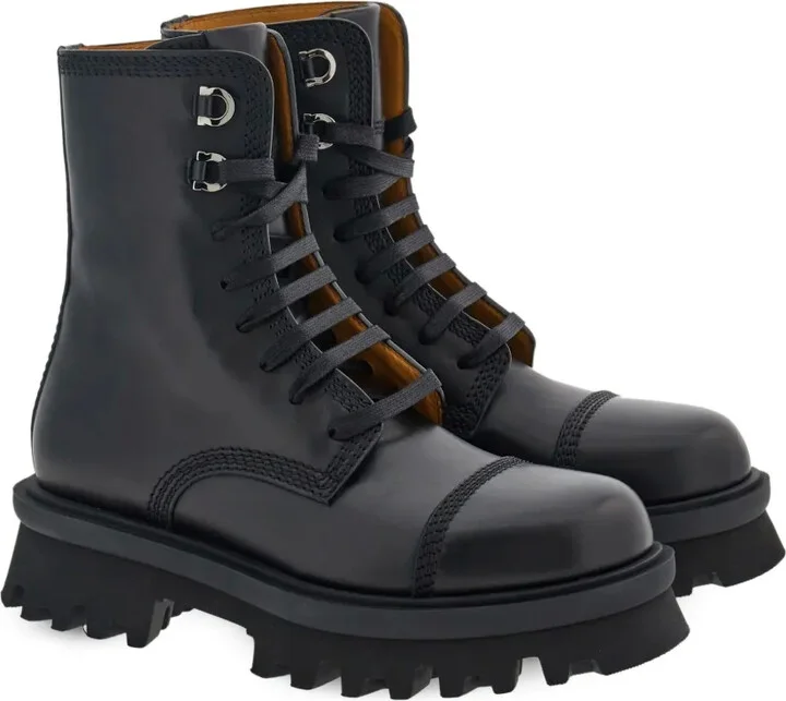 Lace-Up Leather Boots - Image 2