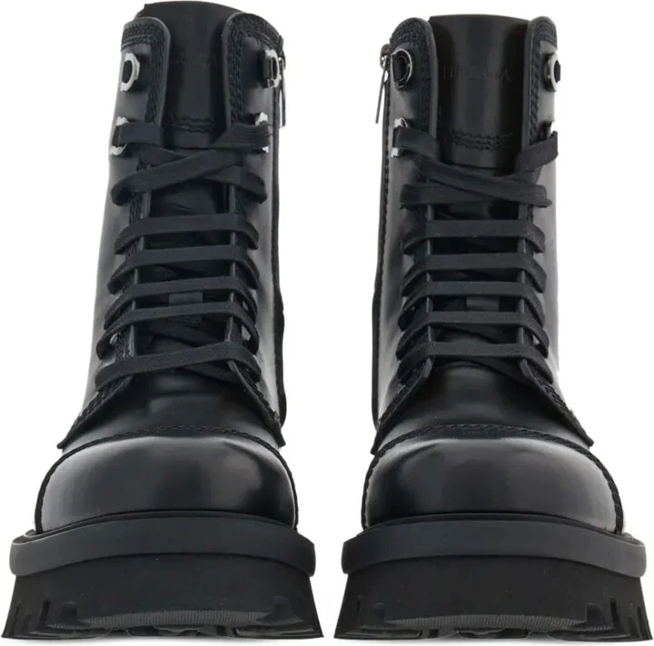 Lace-Up Leather Boots - Image 4