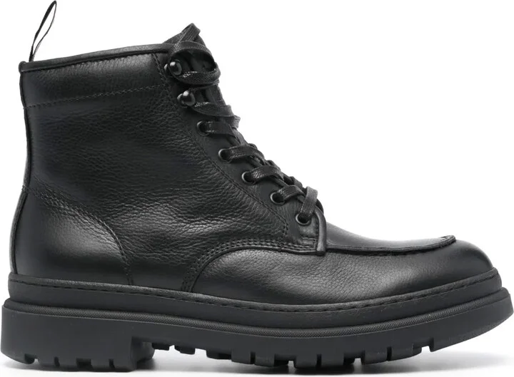 Lace-Up Leather Boots