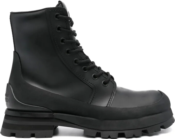 Lace-Up Leather Boots