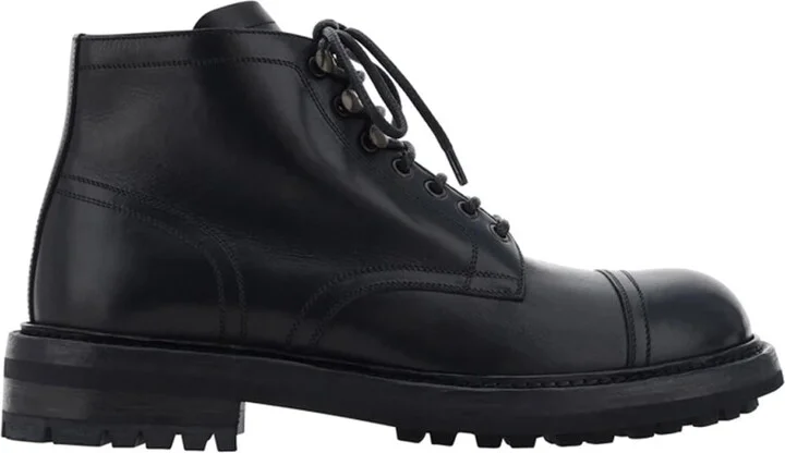 Lace-up Leather Boots