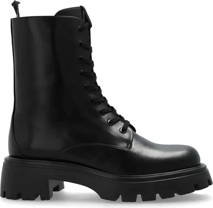 Lace-Up Leather Boots