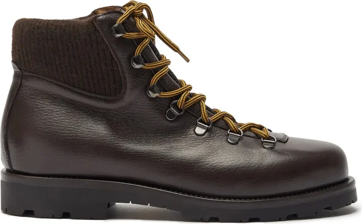 Lace-Up Leather Boots