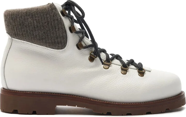 Lace-Up Leather Boots