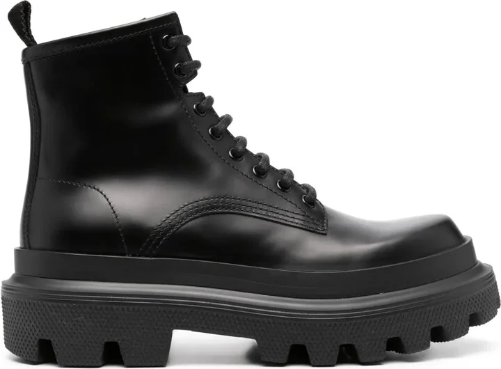 Lace-Up Leather Boots