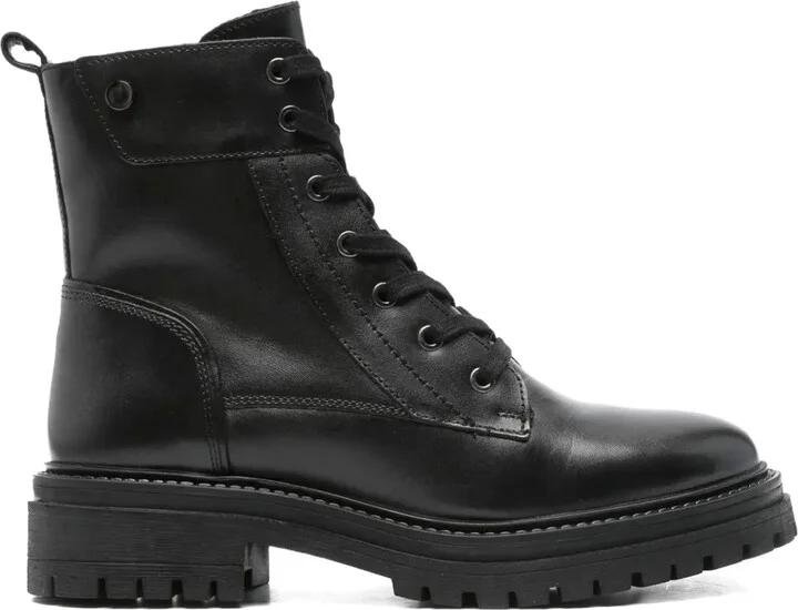 Lace-Up Leather Boots