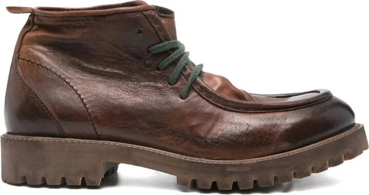 Lace-Up Leather Boots