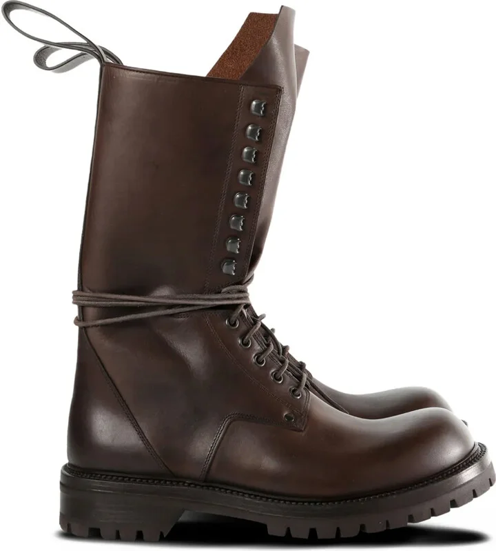 Lace-Up Leather Boots