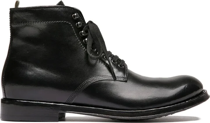 Lace-Up Leather Boots