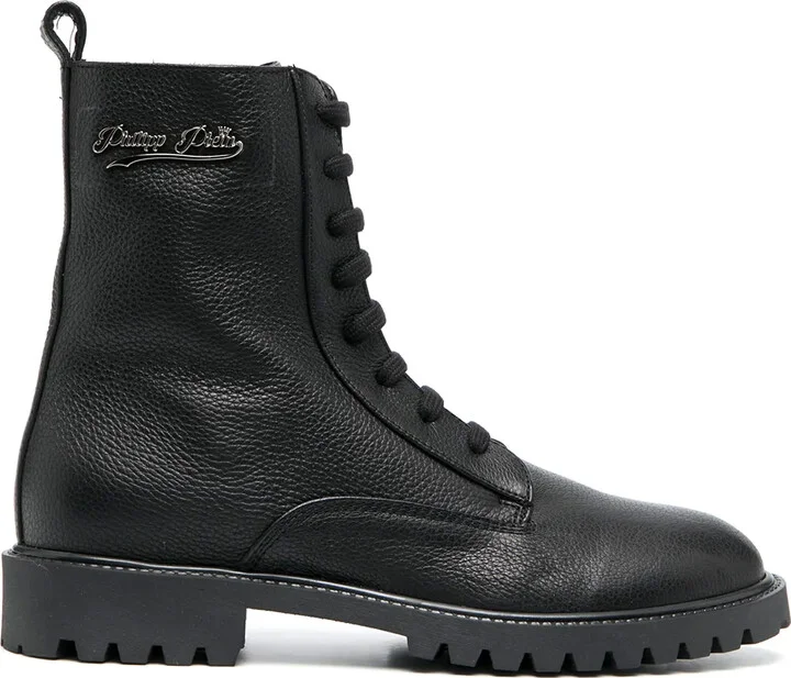 Lace-Up Leather Boots