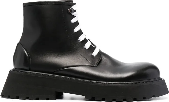 Lace-Up Leather Boots