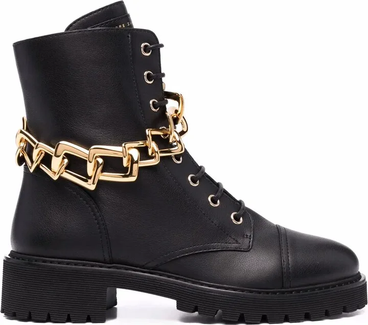 Lace-Up Leather Boots