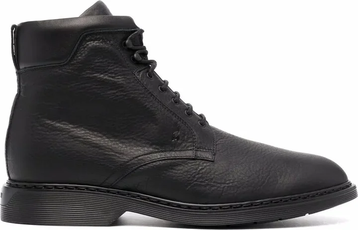 Lace-Up Leather Boots