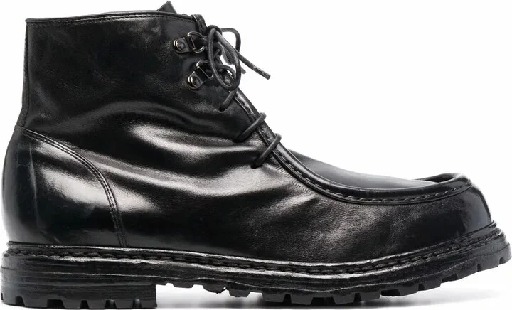 Lace-Up Leather Boots